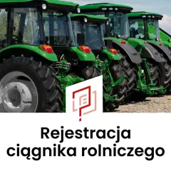 Rząd zielonych ciągników rolniczych. Dowiedz się, jak wyrejestrować ciągnik rolniczy bez złomowania, aby zachować jego wartość.