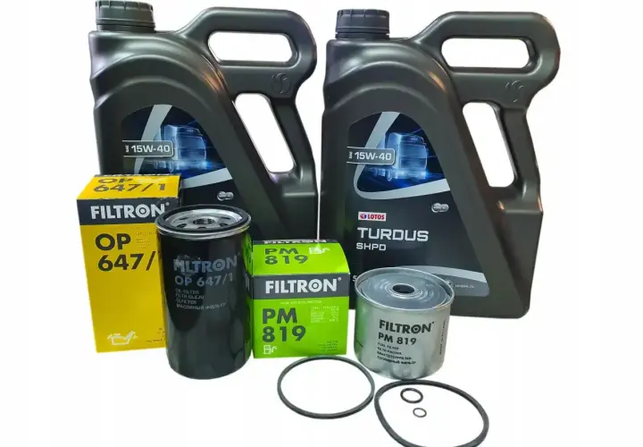 Zestaw filtrów i oleju 15W-40 do C-360. Sprawdź, ile oleju do skrzyni C 360 potrzebujesz, a tu znajdziesz wszystko.