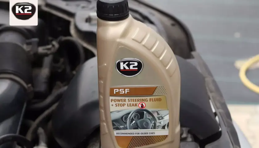 Butelka płynu do wspomagania kierownicy K2 PSF Power Steering Fluid + Stop Leak, idealna do starszych aut.
