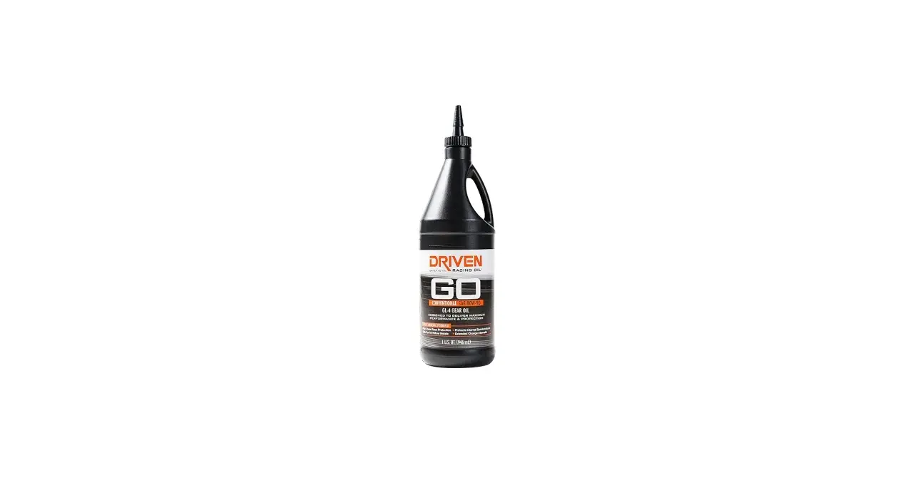 Czarna butelka oleju przekładniowego Driven GO GL-4 SAE 80W-90, idealna do ochrony hipol 6.